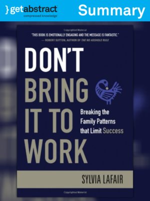 cover image of Don't Bring It to Work (Summary)